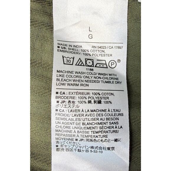 Banana Republic Women's Green Flutter Sleeve Blouse Boho Whimsy Lagenlook L - Picture 8 of 8